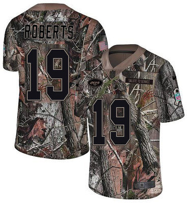 Nike Jets #19 Andre Roberts Camo Men's Stitched NFL Limited Rush Realtree Jersey