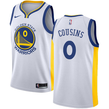 Men's Nike Golden StateWarriors #0 DeMarcus Cousins White NBA Swingman Association Edition Jersey