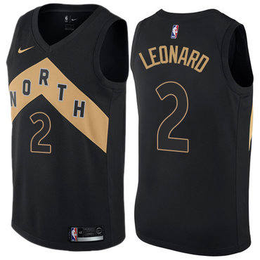 Youth Toronto Raptors #2 Kawhi Leonard Black NBA Swingman City Edition Jersey