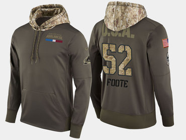 Nike Colorado Avalanche 52 Adam Foote Retired Olive Salute To Service Pullover Hoodie