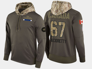 Nike Montreal Canadiens 67 Max Pacioretty Olive Salute To Service Pullover Hoodie