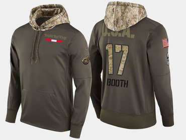 Nike Detroit Red Wings 17 David Booth Olive Salute To Service Pullover Hoodie