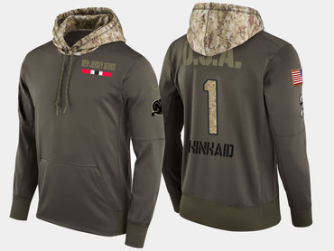 Nike New Jersey Devils 1 Keith Kinkaid Olive Salute To Service Pullover Hoodie