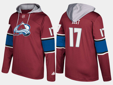 Adidas Colorado Avalanche 17 Tyson Jost Name And Number Burgundy Hoodie