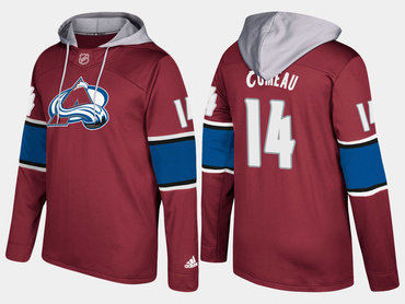 Adidas Colorado Avalanche 14 Blake Comeau Name And Number Burgundy Hoodie