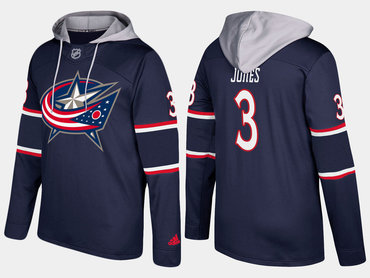 Adidas Columbus Blue Jackets 3 Seth Jones Name And Number Navy Hoodie