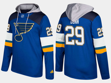 Adidas St. Louis Blues 29 Vince Dunn Name And Number Blue Hoodie