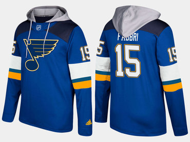 Adidas St. Louis Blues 15 Robby Fabbri Name And Number Blue Hoodie