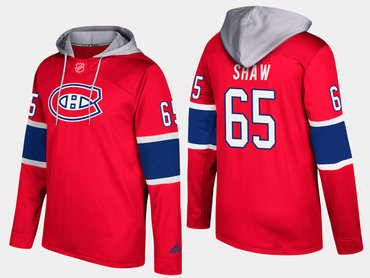 Adidas Montreal Canadiens 65 Andrew Shaw Name And Number Red Hoodie