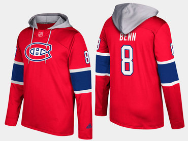 Adidas Montreal Canadiens 8 Jordie Benn Name And Number Red Hoodie