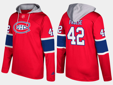 Adidas Montreal Canadiens 42 Byron Froese Name And Number Red Hoodie