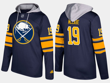 Adidas Buffalo Sabres 19 Jake Mccabe Name And Number Blue Hoodie