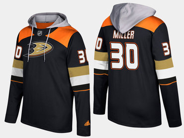 Adidas Anaheim Ducks 30 Ryan Miller Name And Number Black Hoodie