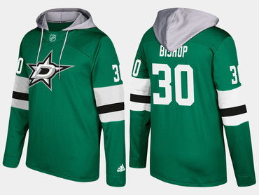 Adidas Dallas Stars 30 Ben Bishop Name And Number Green Hoodie