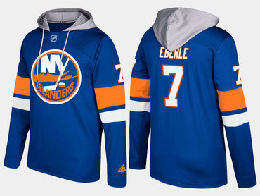 Adidas New York Islanders 7 Jordan Eberle Name And Number Blue Hoodie