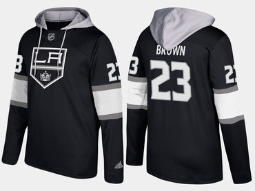 Adidas Los Angeles Kings 23 Dustin Brown Name And Number Black Hoodie