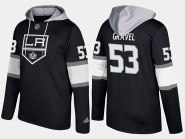 Adidas Los Angeles Kings 53 Kevin Gravel Name And Number Black Hoodie