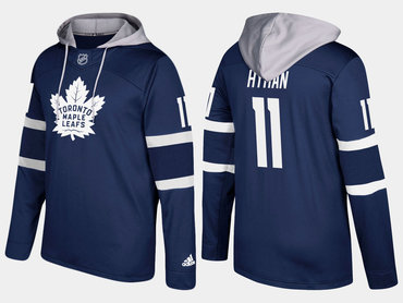 Adidas Toronto Maple Leafs 11 Zach Hyman Name And Number Royal Hoodie