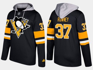 Adidas Pittsburgh Penguins 37 Carter Rowney Name And Number Black Hoodie