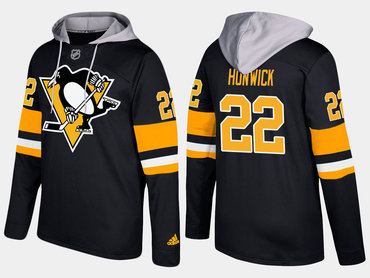 Adidas Pittsburgh Penguins 22 Matt Hunwick Name And Number Black Hoodie