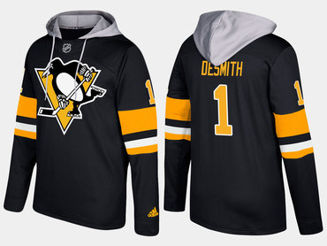 Adidas Pittsburgh Penguins 1 Casey Desmith Name And Number Black Hoodie