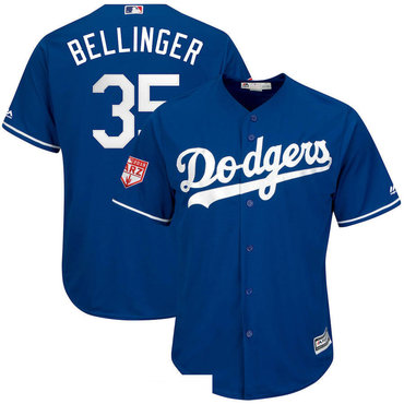 Men's Los Angeles Dodgers 35 Cody Bellinger Royal 2019 Spring Training Cool Base Jersey