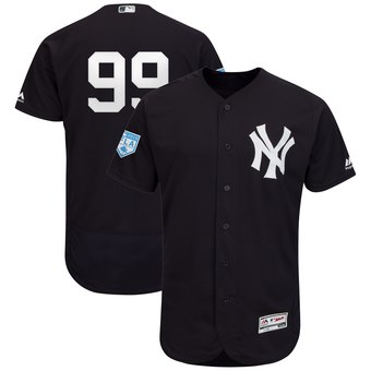 Men's New York Yankees 99 Aaron Judge Majestic Navy 2019 Spring Training Flex Base Player Jersey