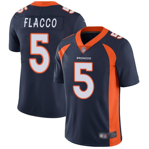 Nike Denver Broncos 5 Joe Flacco Navy Vapor Untouchable Limited Jersey