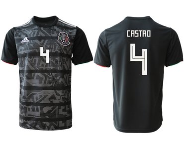 2019 Mexico #4 Castro Away Soccer Thailand Jersey