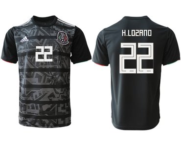 2019 Mexico #22 H. LOZANO Away Soccer Thailand Jersey