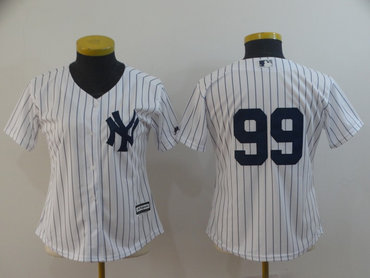 Yankees 99 Aaron Judge White Women Cool Base Jersey