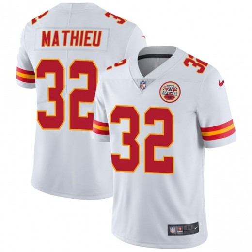 Men's Kansas City Chiefs 32 Tyrann Mathieu White Vapor Untouchable Limited Jersey