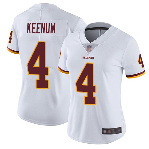 Women Nike Washington Redskins 4 Case Keenum White Vapor Untouchable Limited Jersey