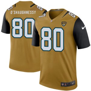 Nike #80 James O'Shaughnessy Jacksonville Jaguars Men's Legend Gold Color Rush Bold Jersey