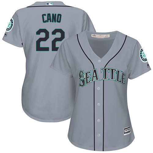 Mariners #22 Robinson Cano Grey Road Women's Stitched Baseball Jersey