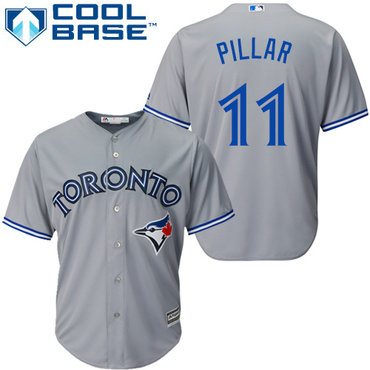 Blue Jays #11 Kevin Pillar Grey Road Women's Stitched Baseball Jersey