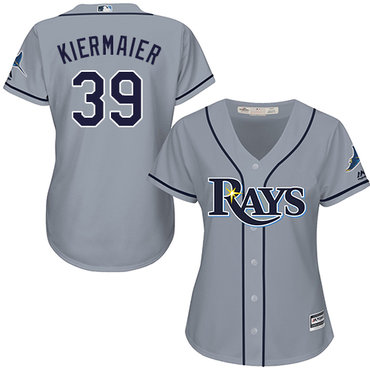 Rays #39 Kevin Kiermaier Grey Road Women's Stitched Baseball Jersey