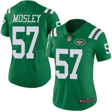 Jets #57 C.J. Mosley Green Women's Stitched Football Limited Rush Jersey