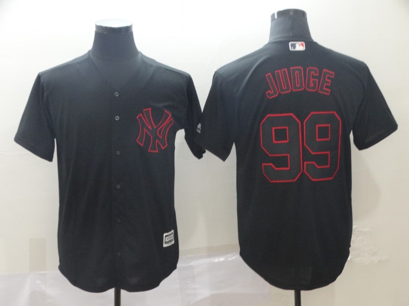 Men's New York Yankees 99 Aaron Judge Black Shadow Legend Jersey