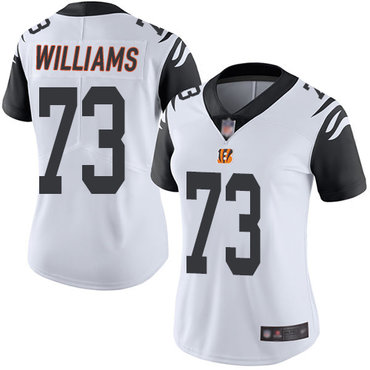 Bengals #73 Jonah Williams White Women's Stitched Football Limited Rush Jersey