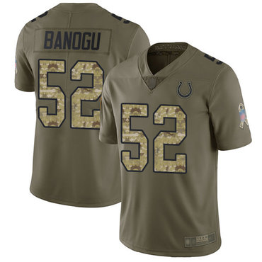 Colts #52 Ben Banogu Olive Camo Men's Stitched Football Limited 2017 Salute To Service Jersey