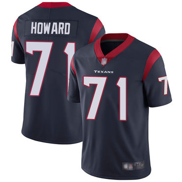 Texans #71 Tytus Howard Navy Blue Team Color Men's Stitched Football Vapor Untouchable Limited Jersey