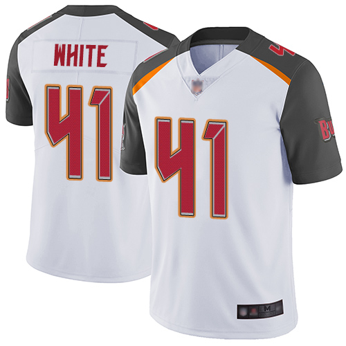 Buccaneers #41 Devin White White Men's Stitched Football Vapor Untouchable Limited Jersey