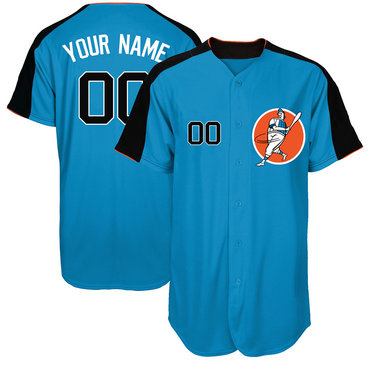 Astros Blue Men's Customized New Design Jersey