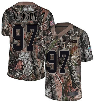 Eagles #97 Malik Jackson Camo Youth Stitched Football Limited Rush Realtree Jersey