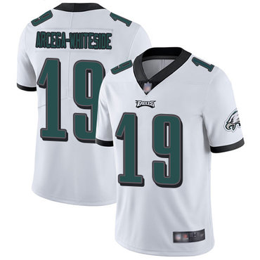 Eagles #19 JJ Arcega-Whiteside White Youth Stitched Football Vapor Untouchable Limited Jersey