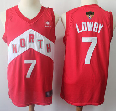 Raptors #7 Kyle Lowry Red 2019 Finals Bound Basketball Swingman Earned Edition Jersey