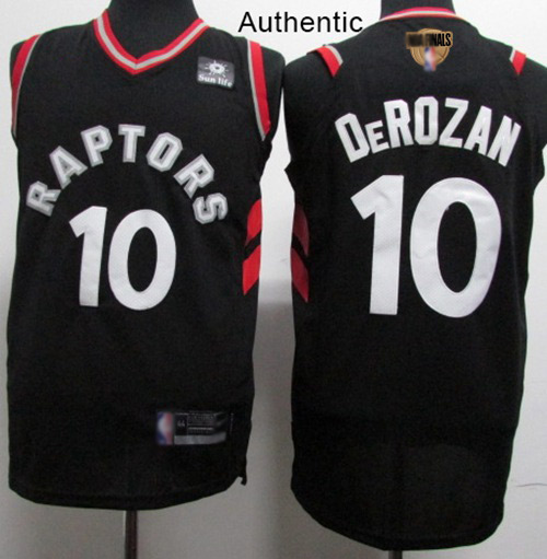 Raptors #10 DeMar DeRozan Black 2019 Finals Bound Basketball Authentic Statement Edition Jersey