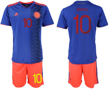 2019-20 Colombia 10 JAMES Away Soccer Jersey