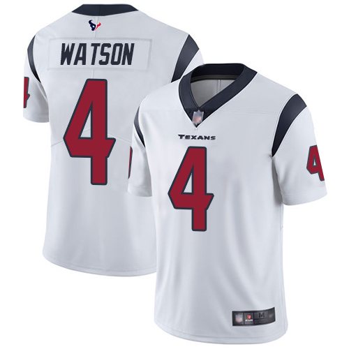 Texans #4 Deshaun Watson White Men's Stitched Football Vapor Untouchable Limited Jersey